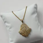Collier Main de Fatma Doré – Design Marocain Élégant